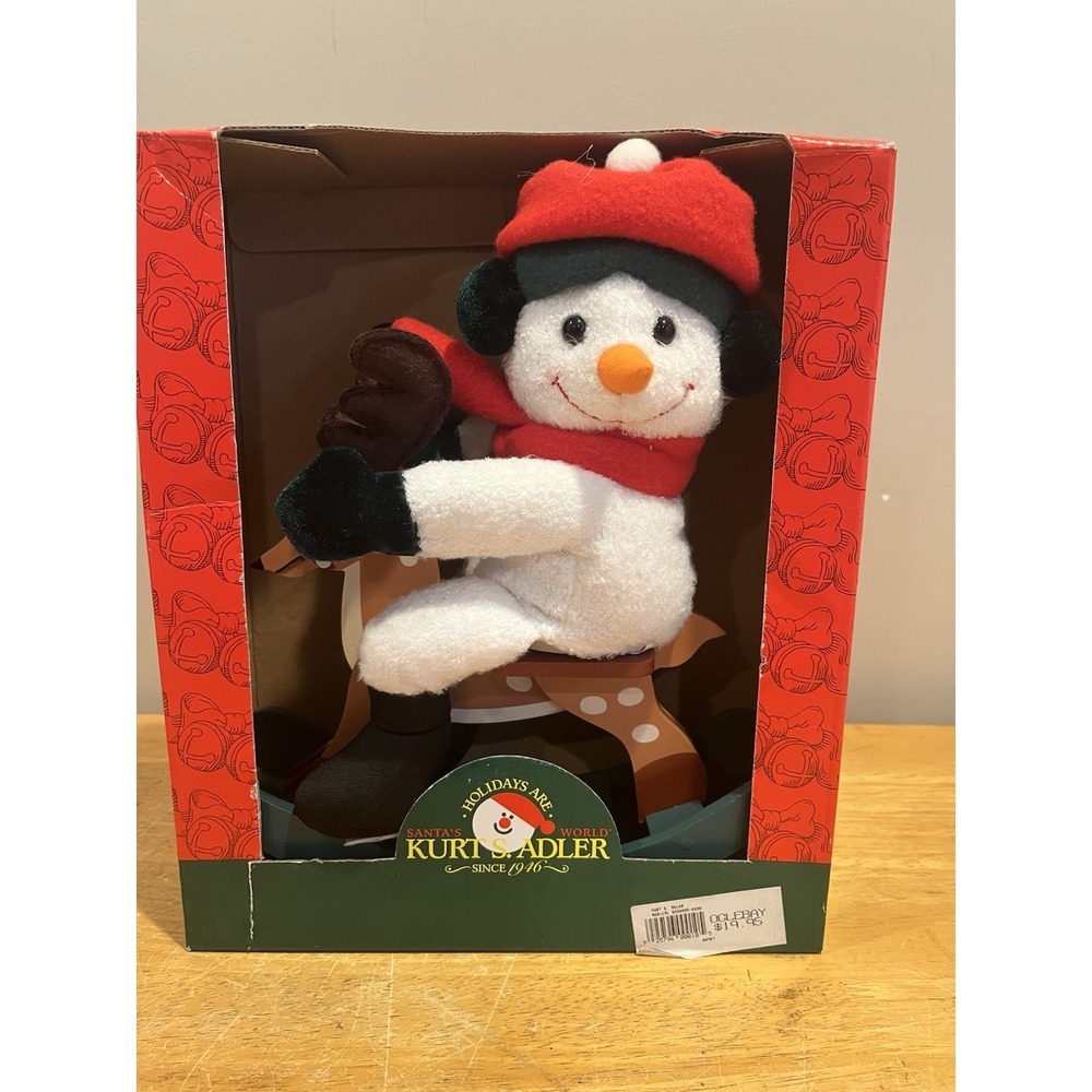 Kurt Adler Snowman Rocking Horse Plays Frosty Tested